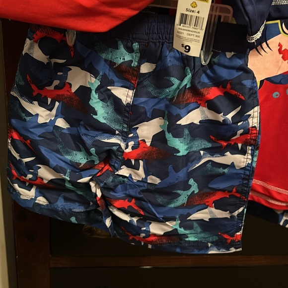 🦈 🦖 (4)NWT Boys Swimwear Set Bundle Size 4 - Picture 4 of 10